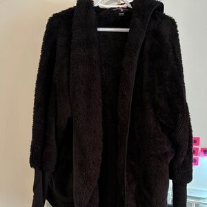 Cozy Black Fuzzy Jacket
